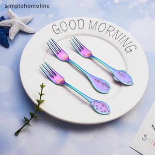 [simplehomeline] ส้อมสเตนเลส 304 รูปปลาวาฬ ปลาโลมา 3D สไตล์ตะวันตก สร้างสรรค์ สําหรับเด็ก พร้อมส่ง