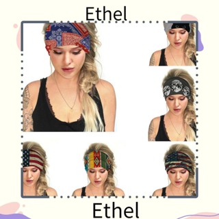 Ethel1 ที่คาดผมโยคะ แฟชั่น ลายแมว ดูดซับเหงื่อ อเนกประสงค์ ผ้าพันคอ ยืดได้ ฟิตเนส แถบเหงื่อ