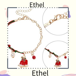 Ethel1 สร้อยข้อมือเชือก จี้รูปซานต้าคลอสน่ารัก ของขวัญคริสต์มาส