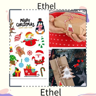 Ethel1 สติกเกอร์ ลายซานตาคลอส สโนว์แมน กันน้ํา สําหรับติดตกแต่งกระเป๋าเดินทาง กีตาร์ แล็ปท็อป 16 แผ่น