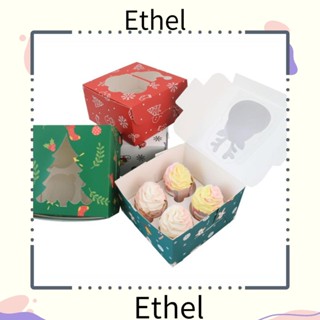 Ethel1 ถุงกระดาษ ลายคริสต์มาส สําหรับใส่คุกกี้ อาหารเด็ก