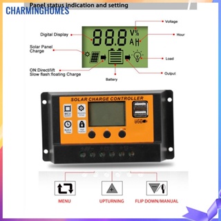 ★ บ้านที่มีเสน่ห์ ★ แผงควบคุมพลังงานแสงอาทิตย์ หน้าจอ LCD 10A 20A 30A