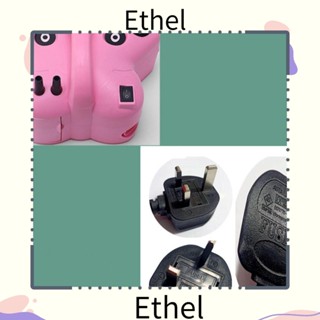 Ethel1 ปั๊มหัวฉีดลูกโป่งไฟฟ้า ปลั๊ก UK ABS สีชมพู อุปกรณ์เสริม สําหรับงานปาร์ตี้