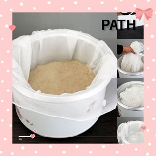 Path ผ้าขนหนู ผ้าฝ้าย ผ้าตาข่าย สีขาว สําหรับนึ่งขนมปัง