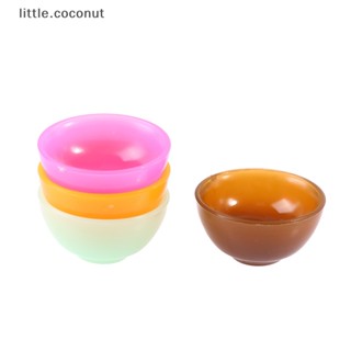 [little.coconut] โมเดลชามมะพร้าวจิ๋ว ทรงกลม สําหรับตกแต่งบ้านตุ๊กตา 1:12 5 ชิ้น