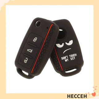 Hecceh เคสกุญแจรถยนต์ ซิลิโคน สําหรับ VW Golf Polo