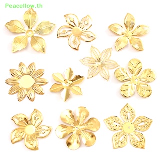 Peacellow ชุดเครื่องประดับโลหะ ลายดอกไม้ สไตล์วินเทจ DIY 50 ชิ้น ต่อชุด