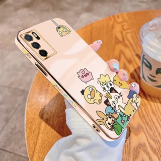 เคส OPPO A16 A16K A16E A54 A55 A74 4G 5G A94 Reno 5F A95 เคสโทรศัพท์มือถือแบบนิ่ม TPU กันกระแทก ลายตุ๊กตา Baokemeng พร้อมตุ๊กตา