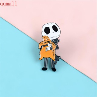 Qqmall เข็มกลัด ลายอนิเมะฮาโลวีน แจ็ค Skellington ของขวัญ เครื่องประดับ สําหรับผู้หญิง และผู้ชาย