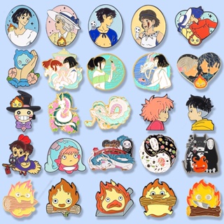 50 Styles Cartoon Japanese Animation Peripheral Brooches Hayao Miyazaki Series Spirited Away My Neighbor Totoro Lapel Pins Souvenirs Badges Clothes Backpack Hats Accessories Gifts