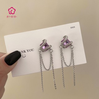 (gongzgu) ต่างหูระย้า สีเงิน สไตล์ฮ่องกง หรูหรา สวยงาม สําหรับทุกวัน หรือพิเศษ