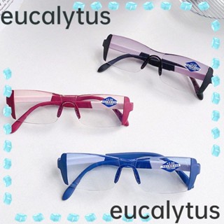 Eucalytus1 แว่นตาอ่านหนังสือ ป้องกันแสงสีฟ้า เลนส์เรซิ่น หรูหรา +1.0~+4.0 ความละเอียดสูง สําหรับผู้สูงอายุ