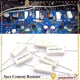 Popular ตัวต้านทานซีเมนต์เซรามิค SQP RX27 3K 3.3K 3.6K 3.9K 4K 4.3K 5W 5% คุณภาพสูง 5 ชิ้น