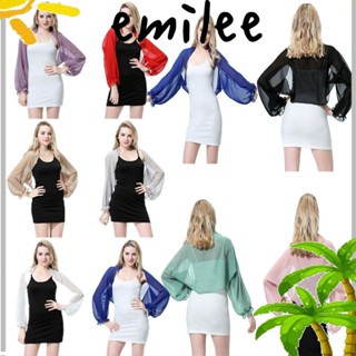 EMILEE เสื้อคาร์ดิแกนกิโมโน ผ้าชีฟอง ป้องกันแดด สไตล์มุสลิม สําหรับผู้หญิง