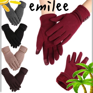 Emilee ถุงมือเล่นสกี หน้าจอสัมผัส แฟชั่นฤดูหนาว อบอุ่น กันลม