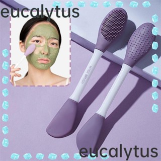 Eucalytus1 แปรงซิลิโคนเจล สองหัว ทนทาน สําหรับนวดหน้า ดูแลผิวหน้า 3 ชิ้น