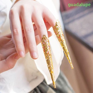 Guadalupe ชุดแหวนสวมนิ้วมือ สไตล์โบราณ สําหรับแต่งเล็บ