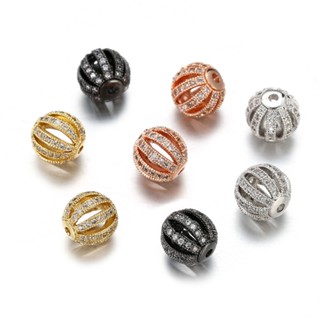 จี้ลูกปัดทองแดง เพทาย ทรงกลม 10 มม. สี่สี เครื่องประดับแฟชั่น สร้างสรรค์ ขายตรงจากโรงงาน