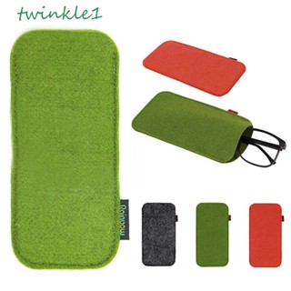 Twinkle1 กระเป๋าเก็บแว่นตา ผ้าสักหลาด แบบนิ่ม แบบพกพา 6 สี