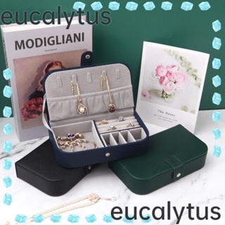 Eucalytus1 กล่องหนัง ความจุขนาดใหญ่ แบบพกพา สําหรับใส่เครื่องประดับ ต่างหู 2023