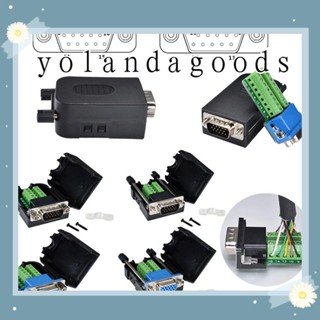 Yola ขั้วต่อ VGA สามแถว 3+9 VGA ปลั๊ก 15 Pin พร้อมสกรู 15pins D-SUB DB15 VGA สําหรับคอมพิวเตอร์