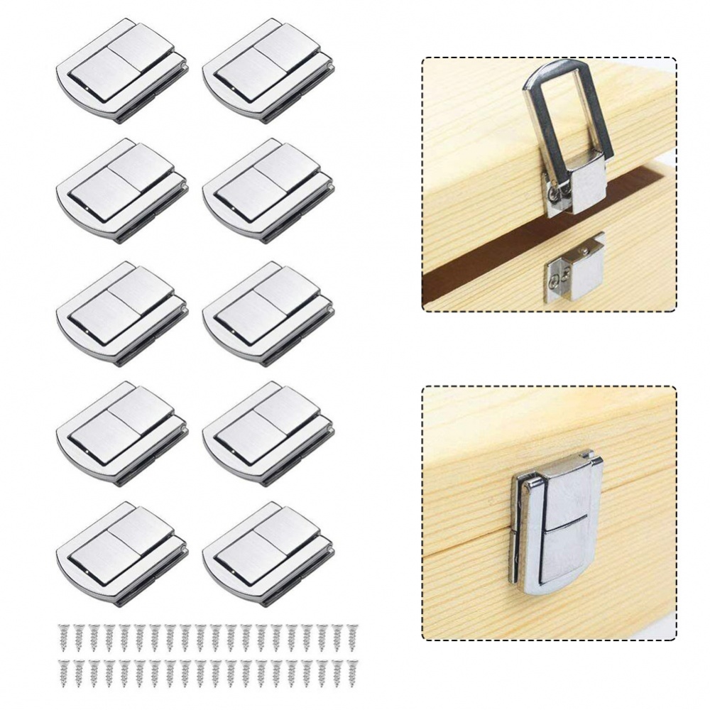 Clasps 10 ชิ้นจับล็อคสําหรับ Latch Clasp ล็อคกล่องหน่วยความจํากล่องสลับขนาดเล็ก
