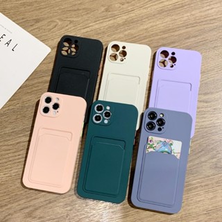 เคสซิลิโคนนิ่ม พร้อมช่องใส่บัตร สําหรับ Realme C53 C55 C33 C30 C30S C35 C31 Narzo 50 Prime C21 C21Y C20 C11 2021 C15 X50 X3 Pro