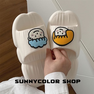 SUNNYCOLOR ร้องเท้า รองเท้าแตะ รองเท้าแฟชั่น สะดวกสบาย สไตล์เกาหลี แฟชั่น ด้านล่างหนา 2023 ใหม่ B91H0JP