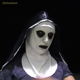 [Delication] หน้ากากยาง รูป The Horror Scary Nun พร้อมผ้าพันคอ สําหรับแต่งคอสเพลย์ฮาโลวีน