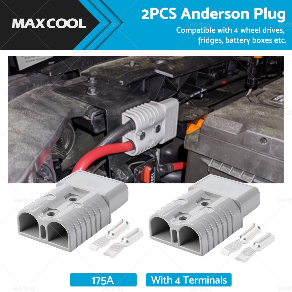 เหมาะสําหรับ Anderson Style Plug 175A AMP รถบรรทุกตัวเชื่อมต่อพลังงานแสงอาทิตย์ 12 24V Caravan