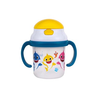 Straw Hopper Water Bottle Two Handed Mug with Straw Water Bottle Mug 230ml Baby Shark KSH2