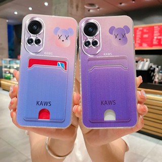 เคสโทรศัพท์OPPO Reno10 Pro Reno10 Reno 10 Pro+ 5G มือถือ ซิลิโคนนิ่ม ลายหมี พร้อมช่องใส่บัตร สําหรับ เคสOPPO Reno10 5G