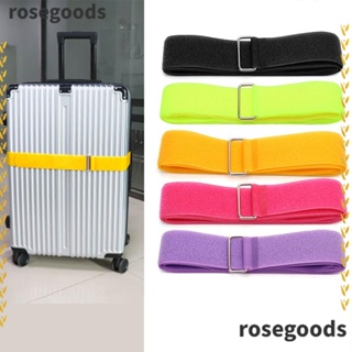 Rosegoods1 สายรัดกระเป๋าเดินทาง แบบยืดหยุ่น ปรับได้ ป้องกันการสูญหาย