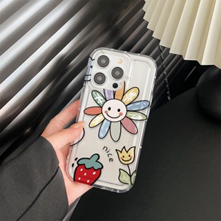 Yiki|เคสโทรศัพท์มือถือแบบนิ่ม ใส ลายดอกทานตะวัน ฤดูร้อน หลากสี สําหรับ OPPO A17 A17K A16 A16K A15 A7 A5S A5 A3S A8 A31 2020 A52 A92 A5 A9 2020 A1K R17