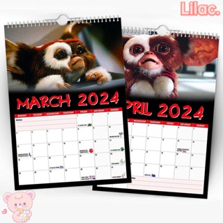 Lilac ปฏิทินแขวนผนัง ลาย Gizmo ปี 2024 แฟชั่น สําหรับตกแต่งผนัง