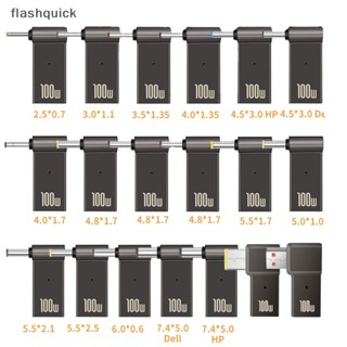 Flashquick อะแดปเตอร์ปลั๊กเชื่อมต่อ DC USB Type-C Female to DC Male สําหรับแล็ปท็อป