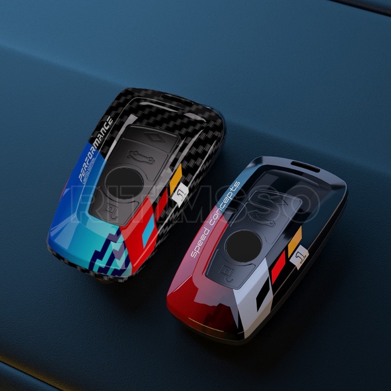 เคสรีโมตกุญแจรถยนต์ คาร์บอนไฟเบอร์ ABS สําหรับ BMW F10 F20 F30 F15 F16 F07 F01 F02 F25 F31 1 3 5 7 Series X1 X3 X4 X5 X6
