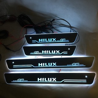 แผ่นกันรอยประตู led สําหรับ toyota hilux revo