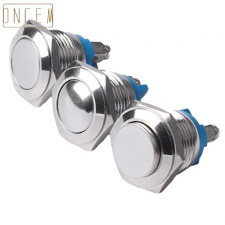 【ONCEMOREAGAIN】12V 22 mm Metal Waterproof Push Button Momentary On Off Horn Switch Start Brass