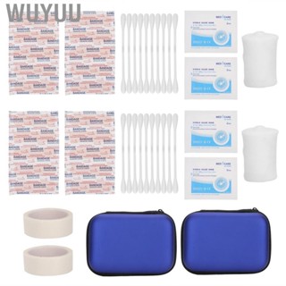 Wuyuu 2 Sets Emergency Aid Kit Outdoor Household Bandage Dressing Gauze  Tool Box