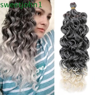 Sweetjohn ที่ดัดผมถักโครเชต์ ขนสังเคราะห์ ธรรมชาติ DIY สําหรับผู้หญิง