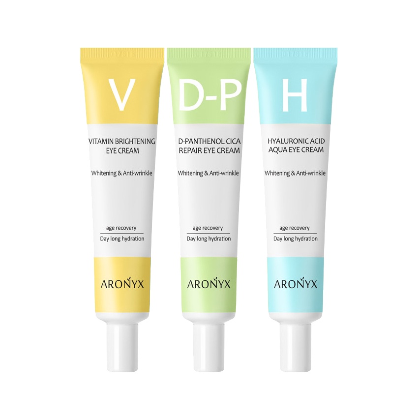 ARONYX D-Panthenol Cica Repair/Hyaluronic Acid Aqua/Vitamin Brightening Eye Cream 40ml