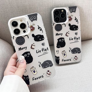 NEW! Cute Cat case for iPhone13 เคสไอโฟน11 xr เคสไอโฟน 14 pro max เคสโทรศัพท์มือถือ กันกระแทก ลายการ์ตู ไอโฟน รุ่น i11 xr phone cases 14pro 11 i12 12pro 12promax i13 13pro 13promax iPhone14 Pro max cover