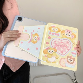 เคสหนังอะคริลิคแข็ง ลายหมีสีเหลือง สําหรับ IPad Mini6 IPad5 6 7 8 9 Air Air1 Air2 Air3 Air4 Air5 10.9 นิ้ว Pro10.5 Pro11 Pro12.9 2018 2020 2021 2022