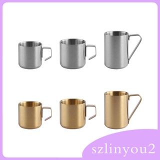 [szlinyou2] แก้วกาแฟสเตนเลส พร้อมหูจับ อเนกประสงค์ สําหรับร้านอาหาร