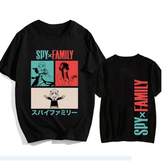 เสื้อยืด ทรงหลวม พิมพ์ลายการ์ตูนมังงะ Spy X Family Anya สไตล์ญี่ปุ่น ฮาราจูกุ สตรีท สําหรับผู้ชาย