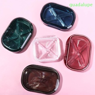 Guadalupe กล่องเคสใส่เครื่องสําอาง ขนาดเล็ก สีพื้น เรียบง่าย พร้อมแผ่นกั้น