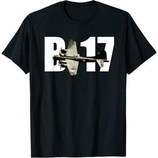 ใหม่ LIMITED B-17 WW2 เสื้อยืดลําลอง แขนสั้น พิมพ์ลายเครื่องบินทิ้งระเบิด ของขวัญพรีเมี่ยม ไซซ์ S-3XL        