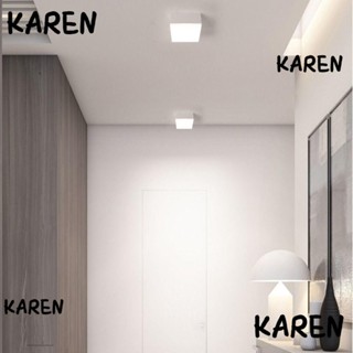 Karen โคมไฟเพดาน LED ติดผนัง พื้นผิว สร้างสรรค์ สี่เหลี่ยม ตกแต่งบ้าน ห้องนั่งเล่น