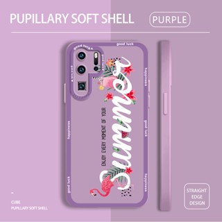 เคสโทรศัพท์มือถือแบบนิ่ม TPU กันกระแทก ลายการ์ตูนฟลามิงโก้ สําหรับ Huawei P30 Pro P40 Lite 4G 5G Mate 20 Pro